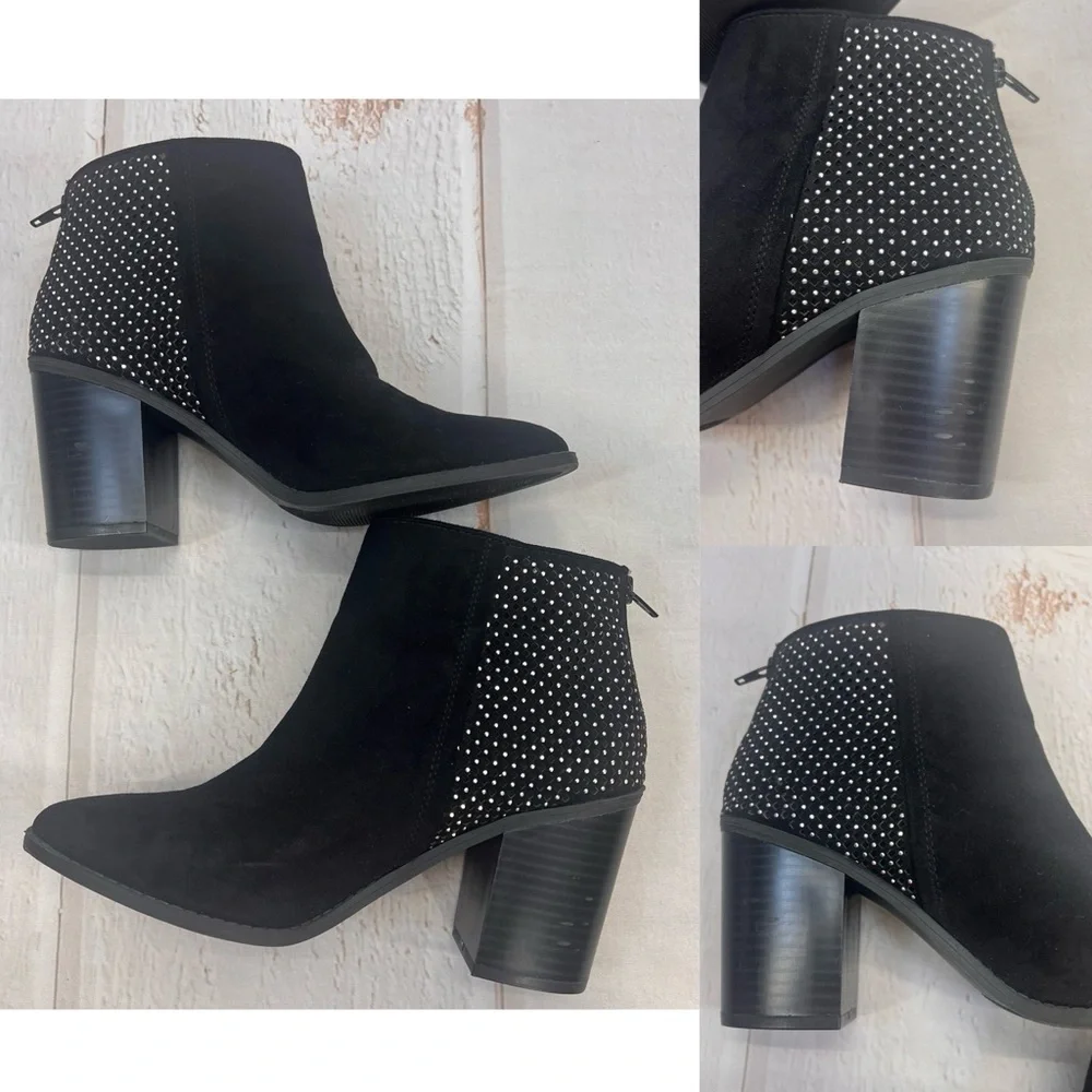 Madden NYC Women's Rain Zip Up‎ High Heel Ankle Boots Black Size 9